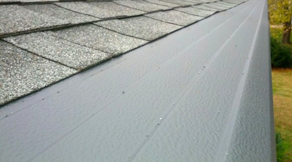 Roof with gutters.